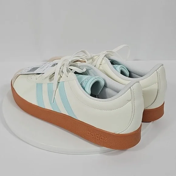 NWT adidas VL Court Base Women's Size 10 White Mint Green Sneakers JI1767 - Picture 9 of 16